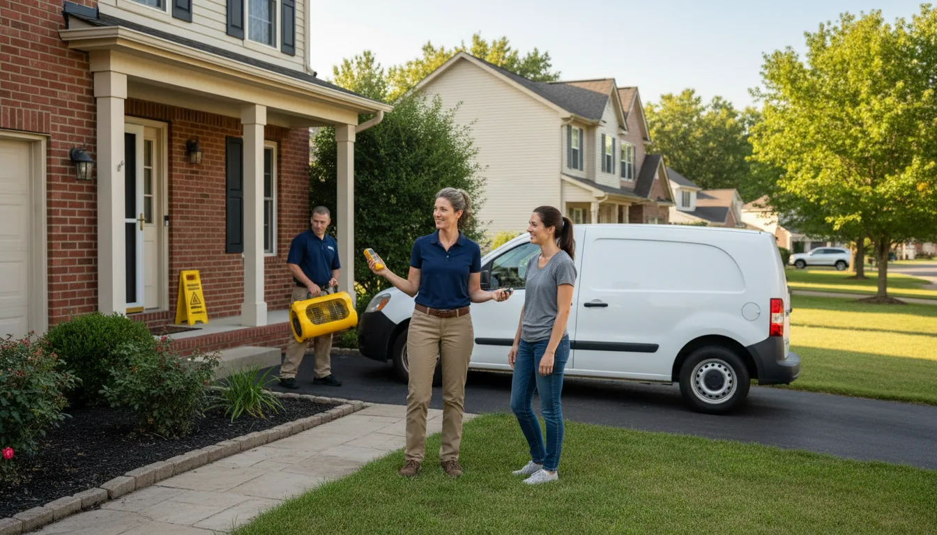 Residential water damage restoration in Plymouth, IN